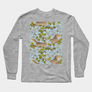 Ojai Squirrels Frolic In An Oak Tree Long Sleeve T-Shirt